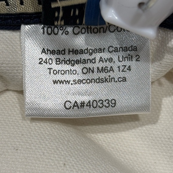 Kate Lord M/L White Bucket Sun Hat with Navy Trim - 100% Cotton - Picture 8 of 10